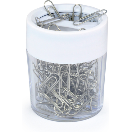 RAPESCO Klammernspender mit Magnet, wei / transparent