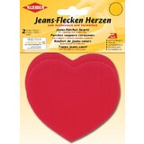 KLEIBER jeans-flecken Herzen, 85 x 105 mm , rot