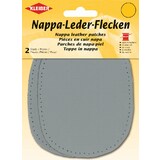 KLEIBER nappa-lederflecken oval, 100 x 125 mm, hellgrau