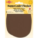 KLEIBER nappa-lederflecken oval, 100 x 125 mm, dunkelbraun