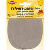 KLEIBER Velour-Aufbgelflecken oval, 100 x 130 mm, beige