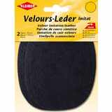 KLEIBER Velour-Aufbgelflecken oval, 100 x 130 mm,dunkelblau