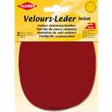 KLEIBER Velour-Aufbgelflecken oval, 100 x 130 mm, rot