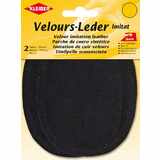 KLEIBER Velour-Aufbgelflecken oval, 100 x 130 mm, schwarz