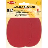 KLEIBER Besatz-Aufnhflecken oval, 85 x 110 mm, rot