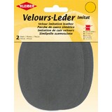 KLEIBER Velour-Leder-Imitat, 100 x 130 mm, mittelgrau