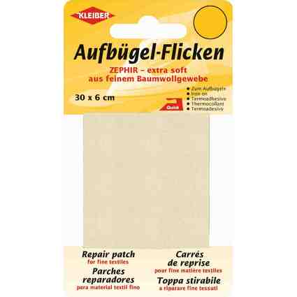 KLEIBER Zephir-Aufbgel-Flicken, 300 x 60 mm, creme