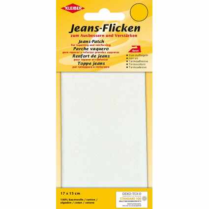 KLEIBER Jeans-Bgelflicken, 170 x 150 mm, wei