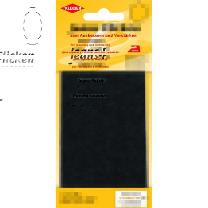 KLEIBER Jeans-Bgelflicken, 170 x 150 mm, schwarz