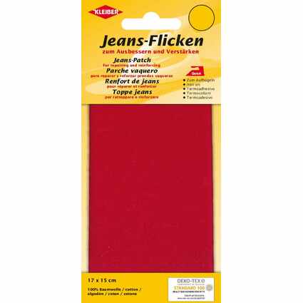 KLEIBER Jeans-Bgelflicken, 170 x 150 mm, rot