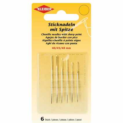 KLEIBER Sticknadel-Set, mit Spitze, 6-teilig