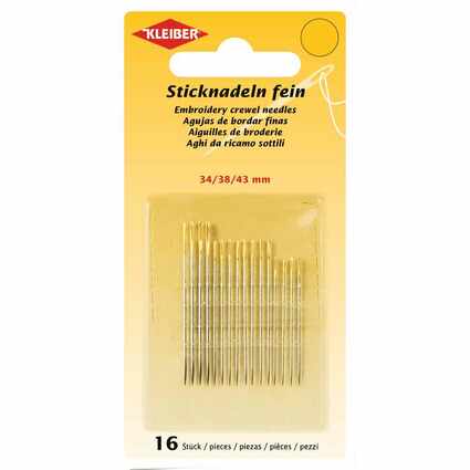 KLEIBER Sticknadel-Set, fein, 16-teilig