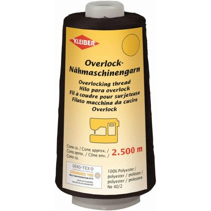 KLEIBER Overlock-Nhmaschinengarn, 2.500 m, schwarz