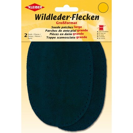 KLEIBER Wildleder-Aufnhflecken, 100 x 155 mm, dunkelblau