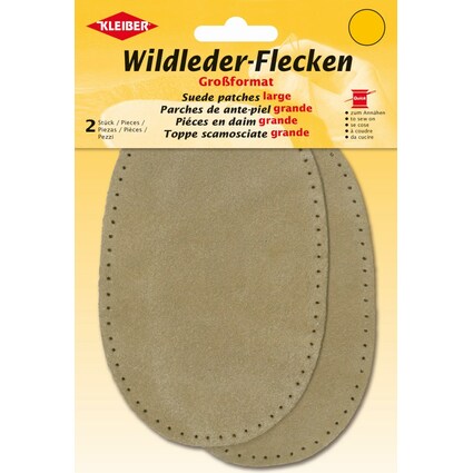 KLEIBER Wildleder-Aufnhflecken, 100 x 155 mm, beige