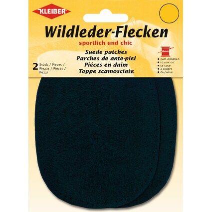 KLEIBER Wildleder-Aufnhflecken, 100 x 125 mm, dunkelblau