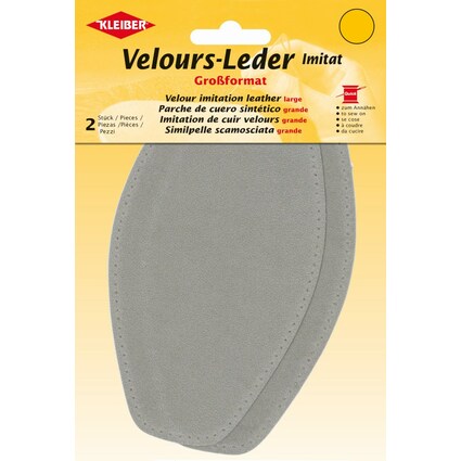 KLEIBER Velour-Leder-Imitat, 95 x 185 mm, beige