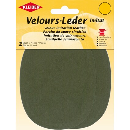 KLEIBER Velour-Leder-Imitat, 100 x 130 mm, oliv