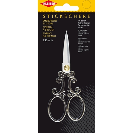 KLEIBER Stickschere "Antik", Lnge: 130 mm, silber