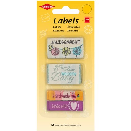 KLEIBER Stoff-Labels "Gemischt", 45 x 25 mm
