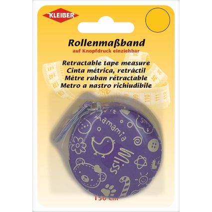 KLEIBER Schneider-Rollmaband, 150 cm, lila