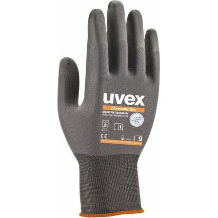 uvex Arbeitshandschuh phynomic lite, Gr. 09, grau