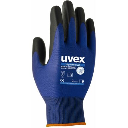 uvex Arbeitshandschuh phynomic wet, Gr. 12, blau/anthrazit