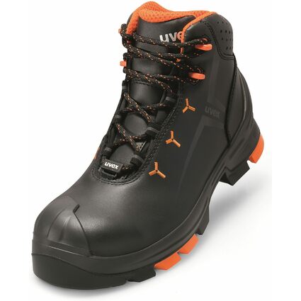 uvex 2 Schnrstiefel S3 SRC, Gr. 45, schwarz/orange