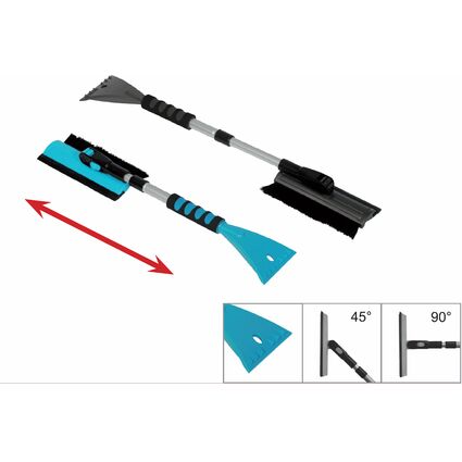 IWH Teleskop-Eiskratzer mit Schneebesen, 520 - 670 mm